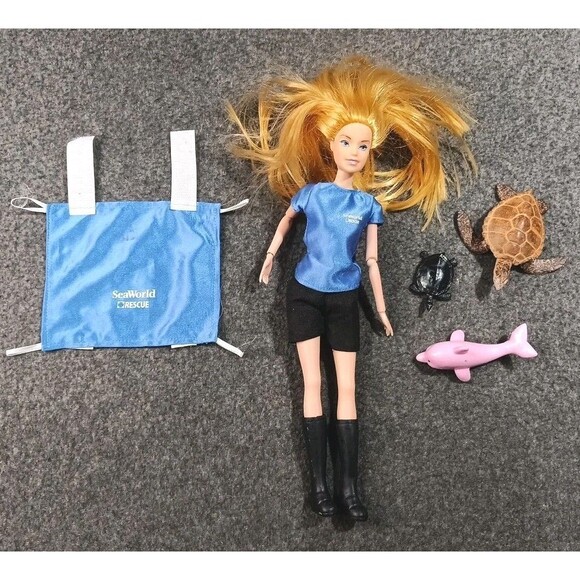 Mattel Other - Vintage Sea World Rescue Trainer Barbie Doll Articulated Mattel Fashion